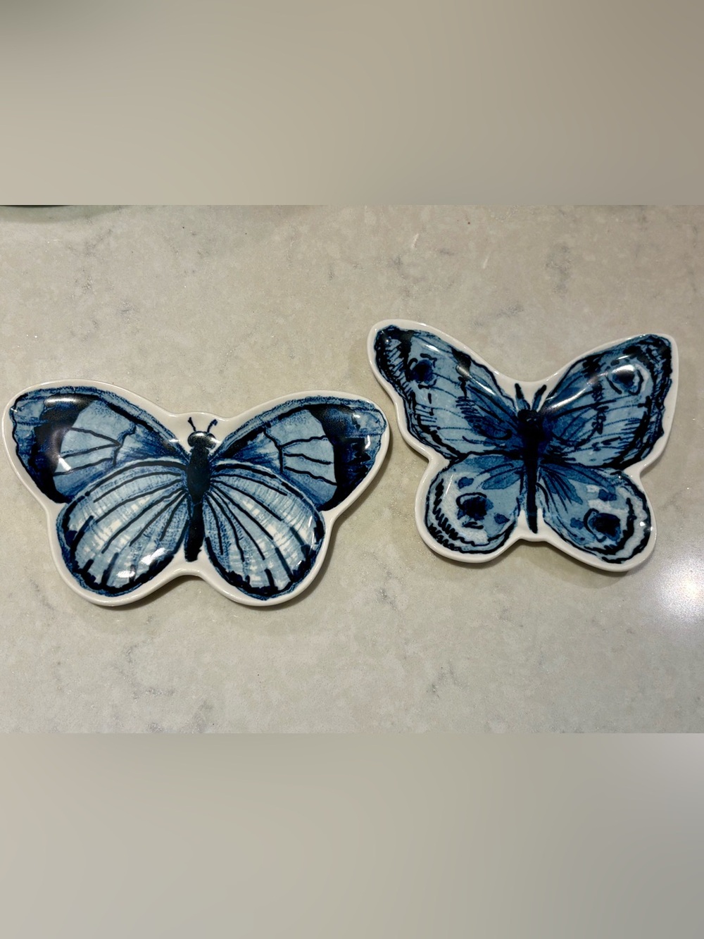 Blue Butterfly Ceramic trinket dishes by Susan Winget for Cracker Barrel
